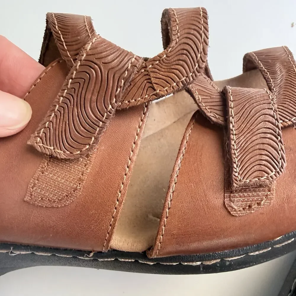 Clarks Samdals Women 11 Merliah Karli 26158235 Tan Leather Comfort
